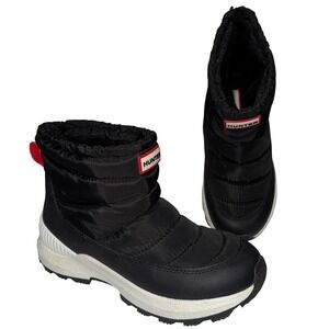 Hunter Intrepid Short Snow Boot Womens 8 Black EUC Quilted Puffer Winter $280